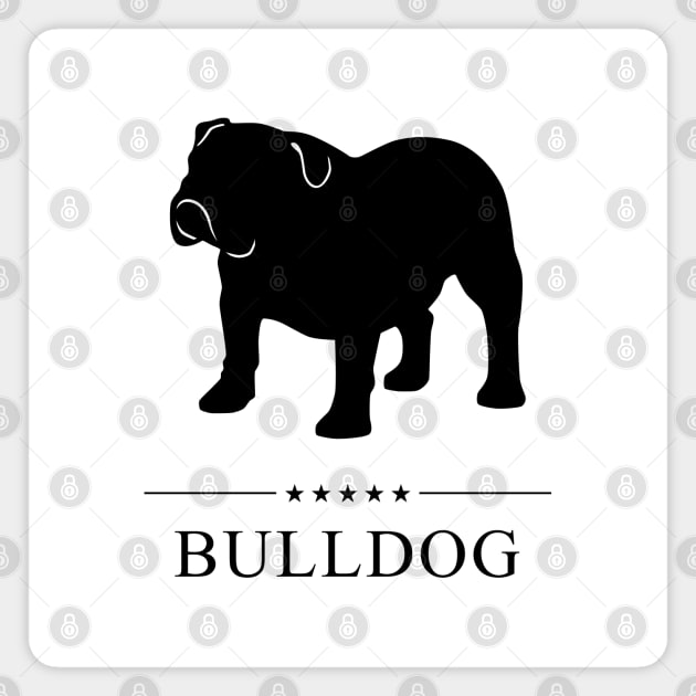 Bulldog Black Silhouette Magnet by millersye